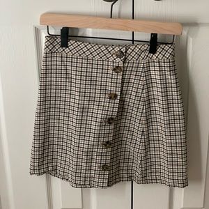 H&M Plaid skirt with buttons